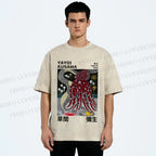 Unisex Yayoi Kusama Octopus Printed Washed Tee
