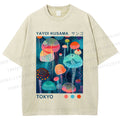 Unisex Yayoi Kusama Jellyfish Printed Washed Tee