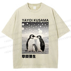 Unisex Yayoi Kusama Penguin Printed Washed Tee
