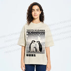 Unisex Yayoi Kusama Penguin Printed Washed Tee