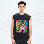 Unisex Star Wars Printed Washed Tank Top
