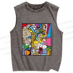 Unisex Star Wars Printed Washed Tank Top
