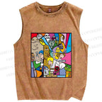 Unisex Star Wars Printed Washed Tank Top