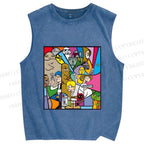Unisex Star Wars Printed Washed Tank Top