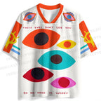 Cartoon Art Eyes Printed Jersey Shirts