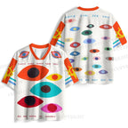 Cartoon Art Eyes Printed Jersey Shirts