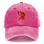 Unisex Vintage Calligraphy Art Chicken Printed Casual Washed Cap