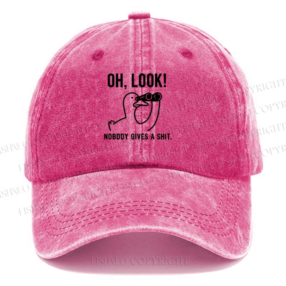 Unisex Vintage No One Cares About The Duck Printed Casual Washed Cap