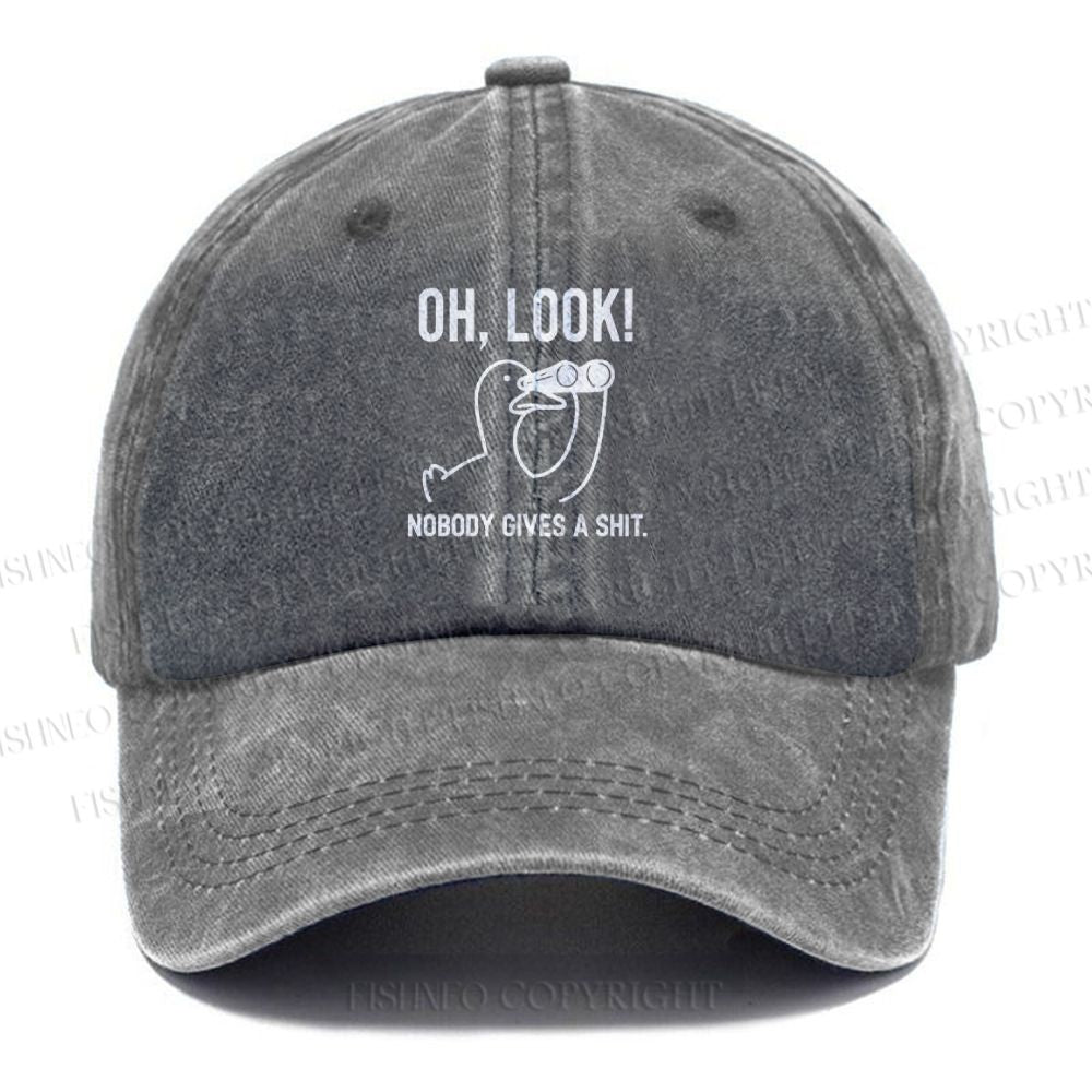 Unisex Vintage No One Cares About The Duck Printed Casual Washed Cap