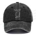 Unisex Vintage Capybara Is Ready To Do Something Bad Printed Casual Washed Cap