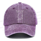 Unisex Vintage Capybara Is Ready To Do Something Bad Printed Casual Washed Cap