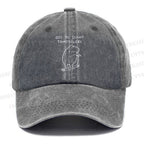 Unisex Vintage Capybara Is Ready To Do Something Bad Printed Casual Washed Cap