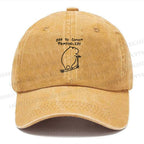 Unisex Vintage Capybara Is Ready To Do Something Bad Printed Casual Washed Cap