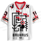 Bauhaus Geometric Bird Printed Jersey Shirts