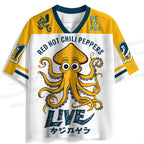 Japanese Cartoon Octopus Printed Jersey Shirts