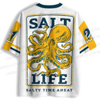 Japanese Cartoon Octopus Printed Jersey Shirts