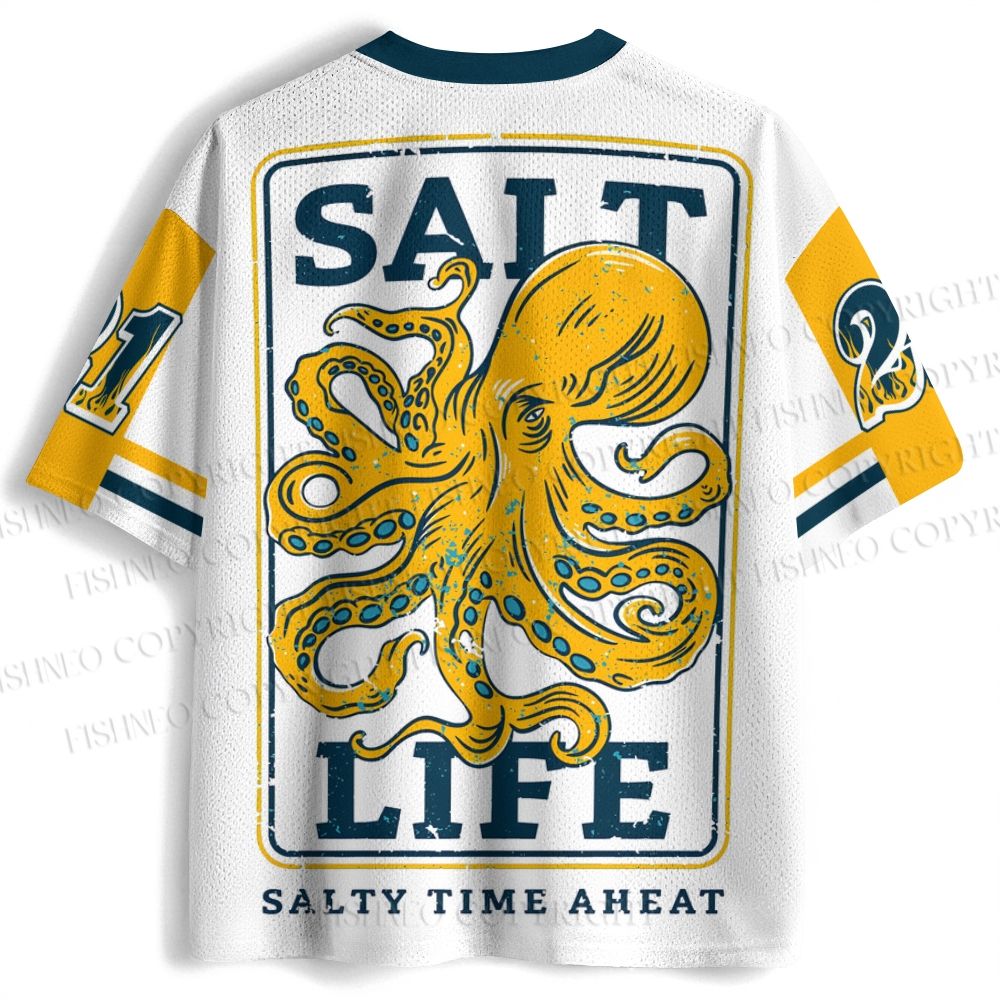 Japanese Cartoon Octopus Printed Jersey Shirts