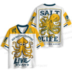Japanese Cartoon Octopus Printed Jersey Shirts