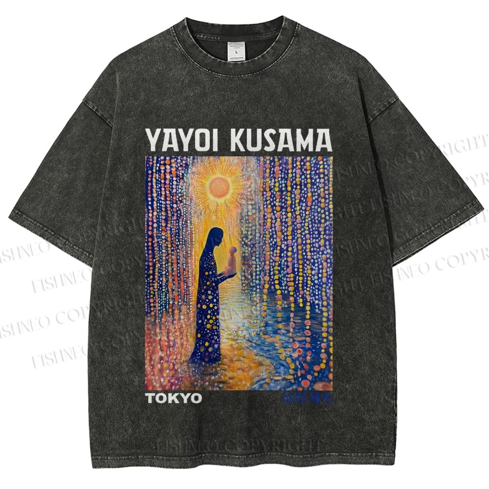 Unisex Yayoi Kusama The Birth of Life Printed Washed Tee