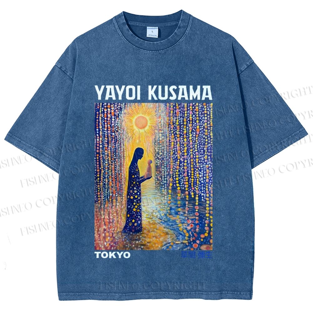 Unisex Yayoi Kusama The Birth of Life Printed Washed Tee