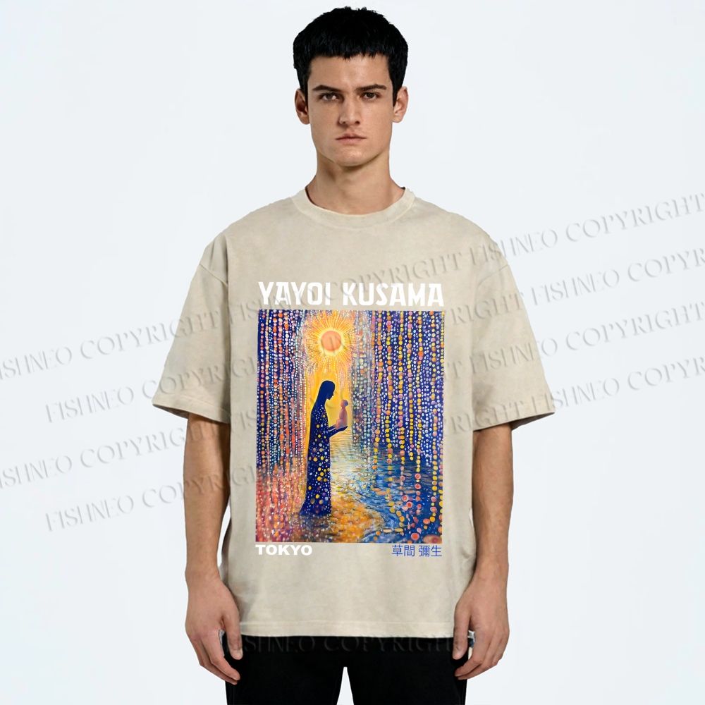 Unisex Yayoi Kusama The Birth of Life Printed Washed Tee