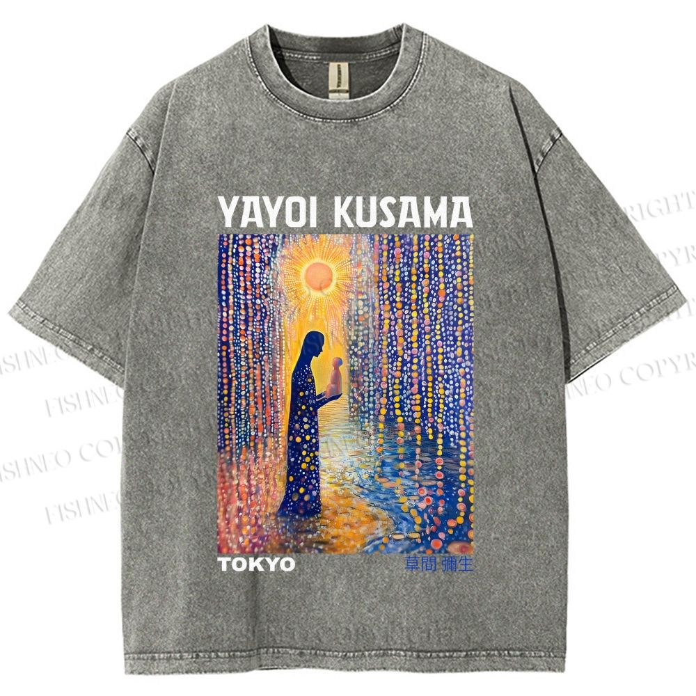 Unisex Yayoi Kusama The Birth of Life Printed Washed Tee