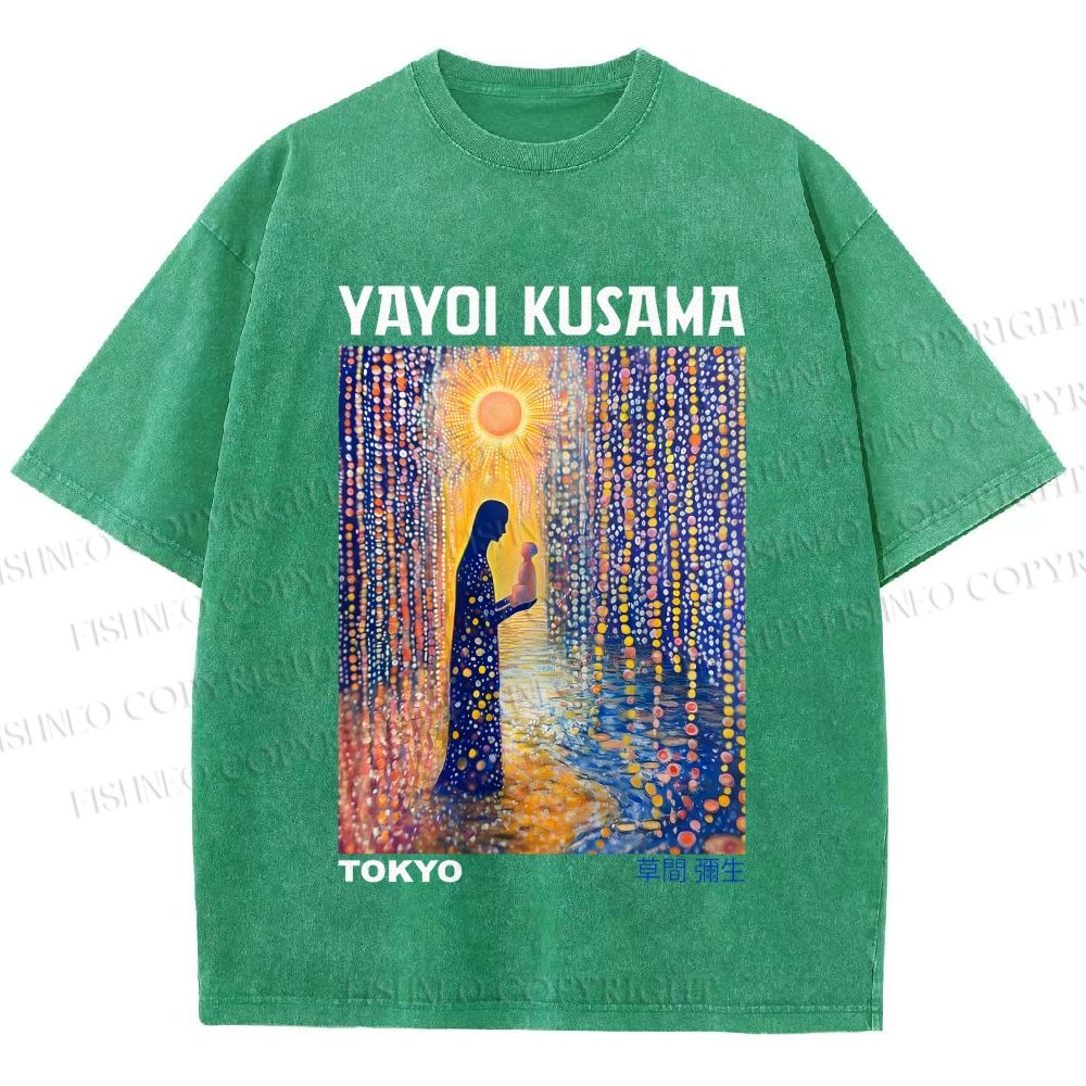 Unisex Yayoi Kusama The Birth of Life Printed Washed Tee