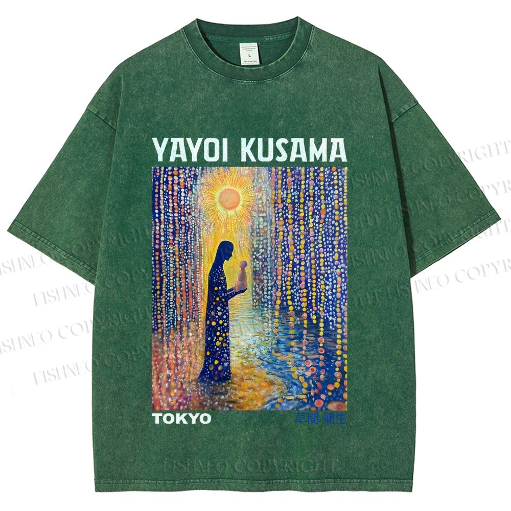 Unisex Yayoi Kusama The Birth of Life Printed Washed Tee