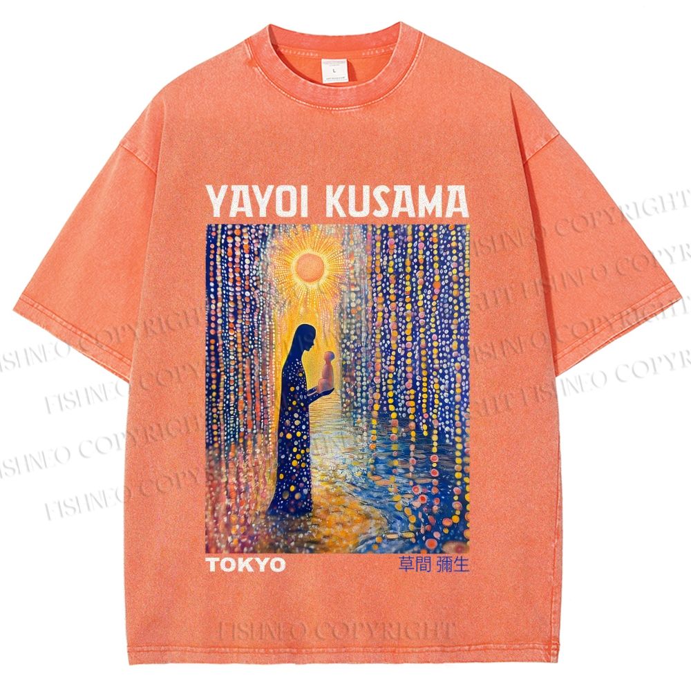 Unisex Yayoi Kusama The Birth of Life Printed Washed Tee