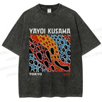 Unisex Yayoi Kusama Infinite Love Printed Washed Tee