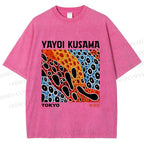 Unisex Yayoi Kusama Infinite Love Printed Washed Tee