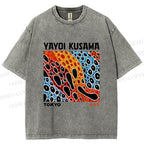 Unisex Yayoi Kusama Infinite Love Printed Washed Tee