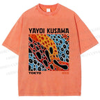Unisex Yayoi Kusama Infinite Love Printed Washed Tee