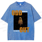 Unisex Odd One Out Printed Washed Tee