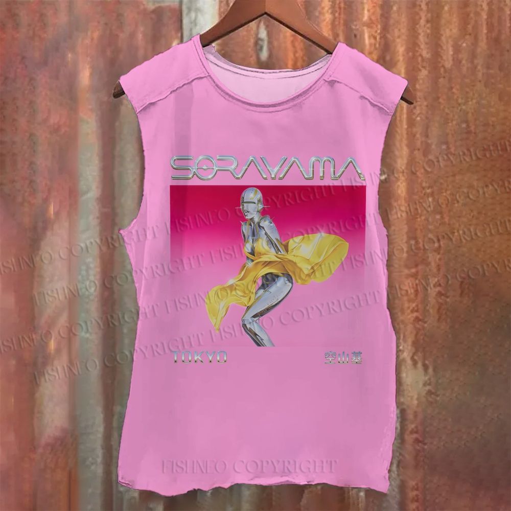 Unisex Sorayama Hajime Ex Machina Casual Printed Tank Top