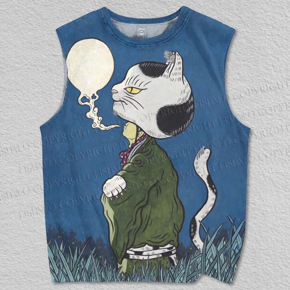 Unisex Yoshiki Minatoya Ukiyo-e Monster Printed Tank Top