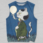 Unisex Yoshiki Minatoya Ukiyo-e Monster Printed Tank Top