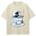 The Great Kanagawa Tea Wave Washed T-Shirt
