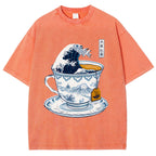 The Great Kanagawa Tea Wave Washed T-Shirt