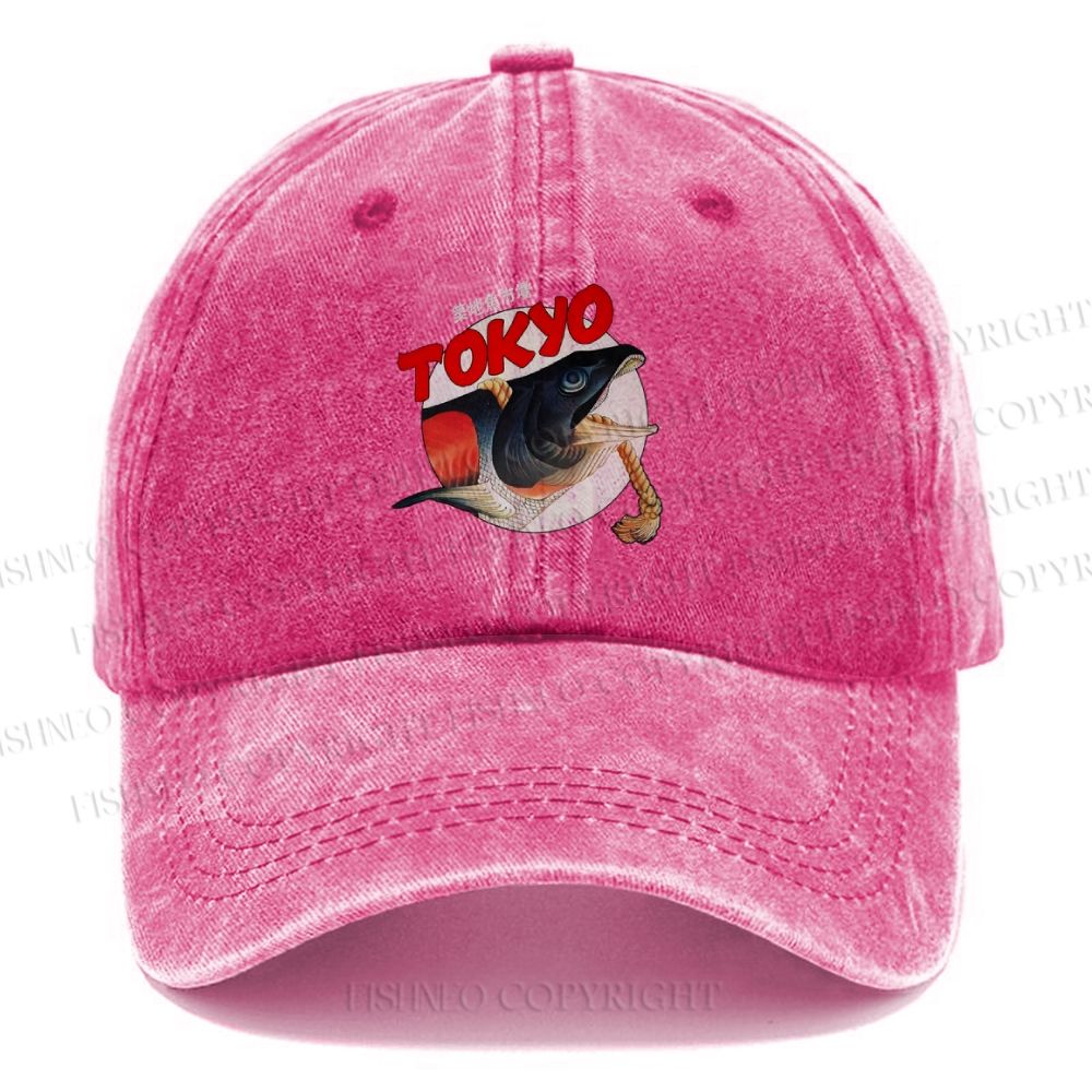 Vintage Japanese Tsukiji Fish Market Washed Cap