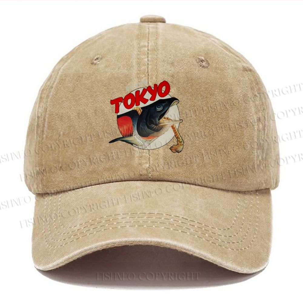 Vintage Japanese Tsukiji Fish Market Washed Cap