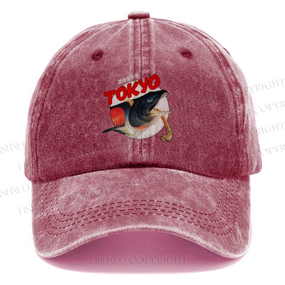 Vintage Japanese Tsukiji Fish Market Washed Cap