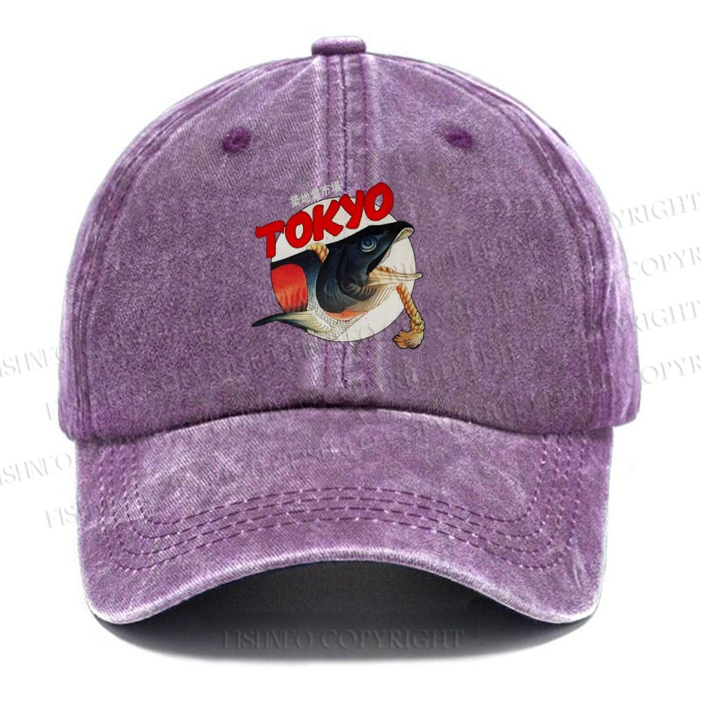 Vintage Japanese Tsukiji Fish Market Washed Cap