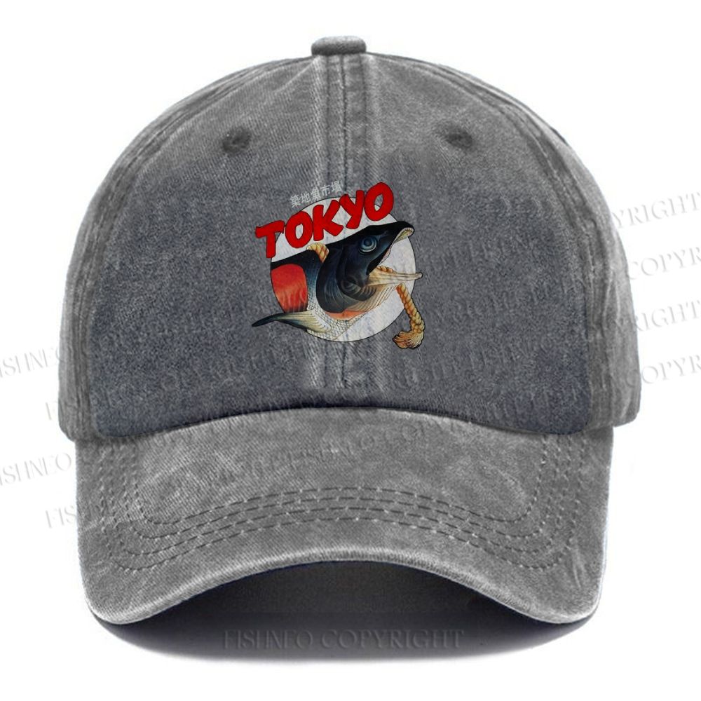 Vintage Japanese Tsukiji Fish Market Washed Cap