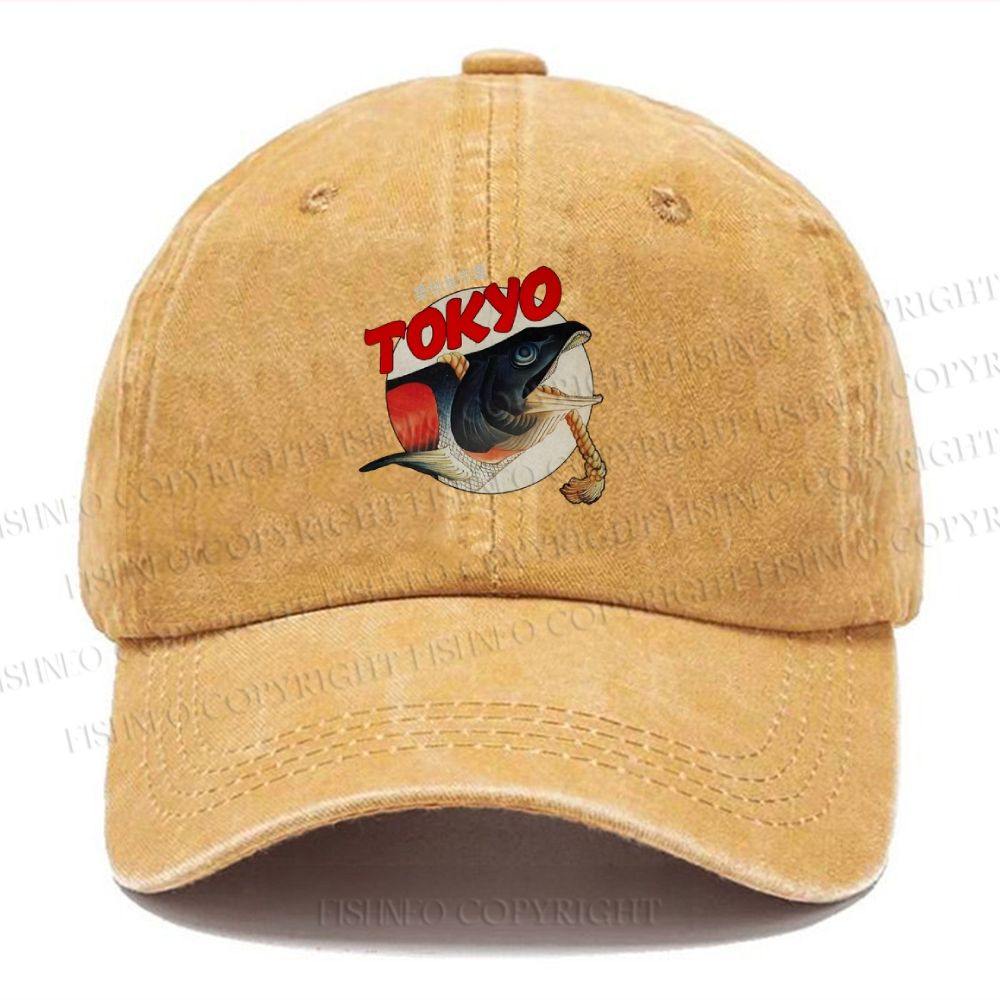 Vintage Japanese Tsukiji Fish Market Washed Cap