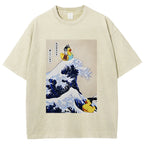 Samurai Duck And Sumo Duck Washed T-Shirt