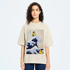Samurai Duck And Sumo Duck Washed T-Shirt