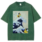 Samurai Duck And Sumo Duck Washed T-Shirt