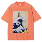 Samurai Duck And Sumo Duck Washed T-Shirt