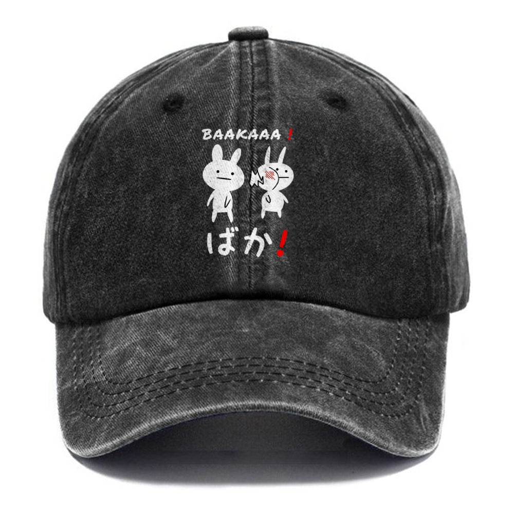 Anime Baka Manga Slap Washed Cap